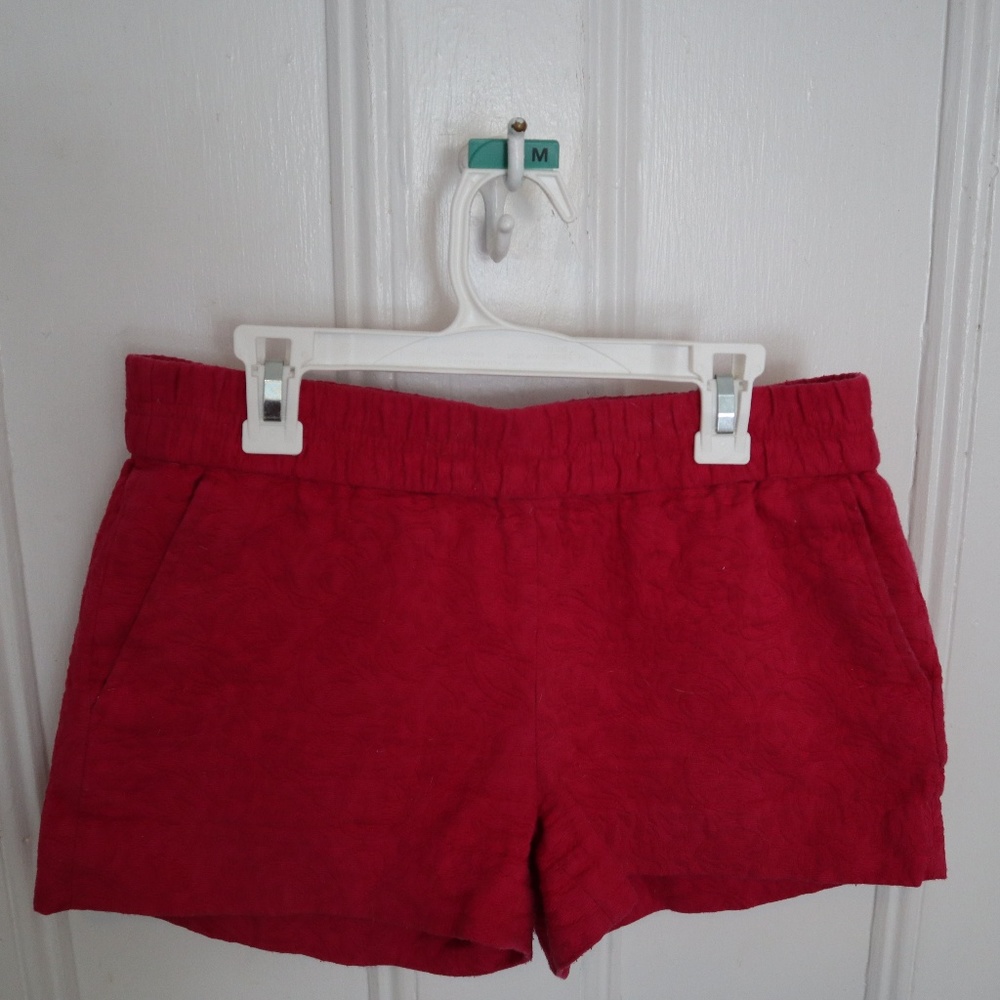 J Crew Factory Berry Floral Jacquard Elastic 3" 2